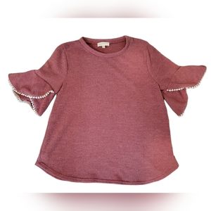 Light red short sleeved sweater